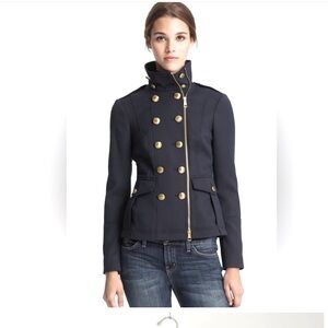 Burberry BRIT NAVY Peacoat pleated back size 6